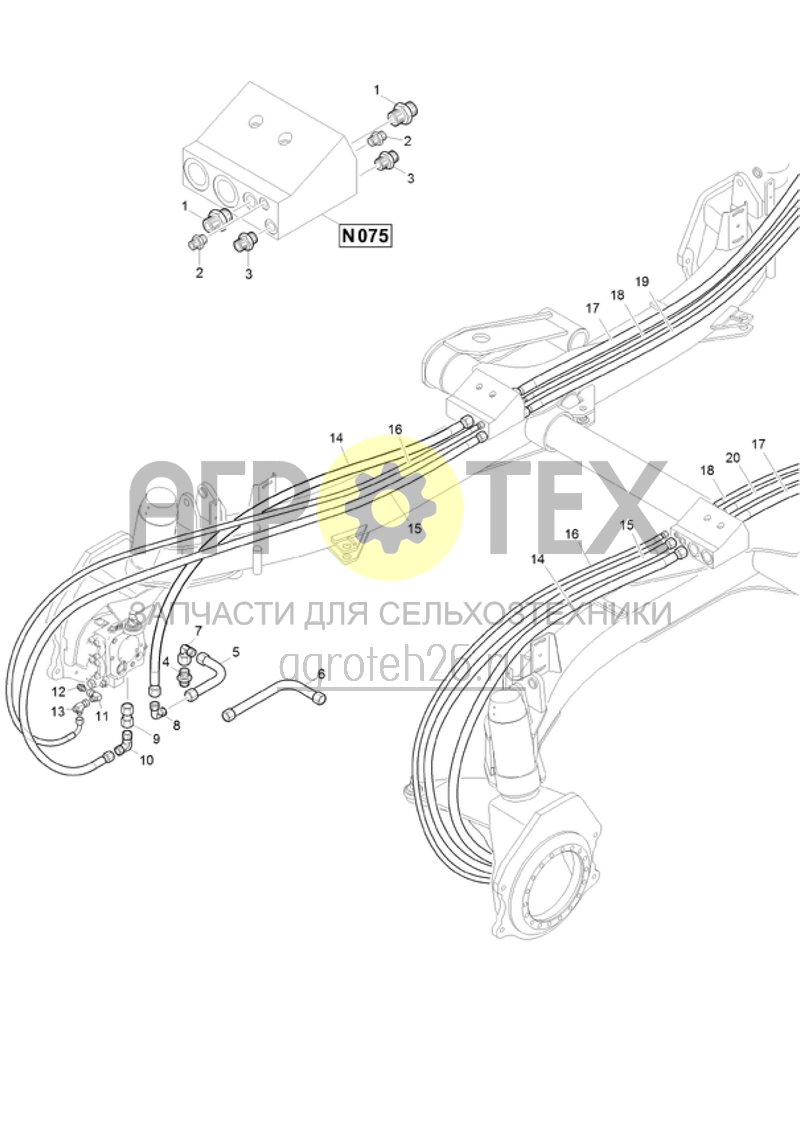  (RUS)Hydraulik Parkbremse 2 / 1800 - 2400 (ETB-022105)  (№7 на схеме)