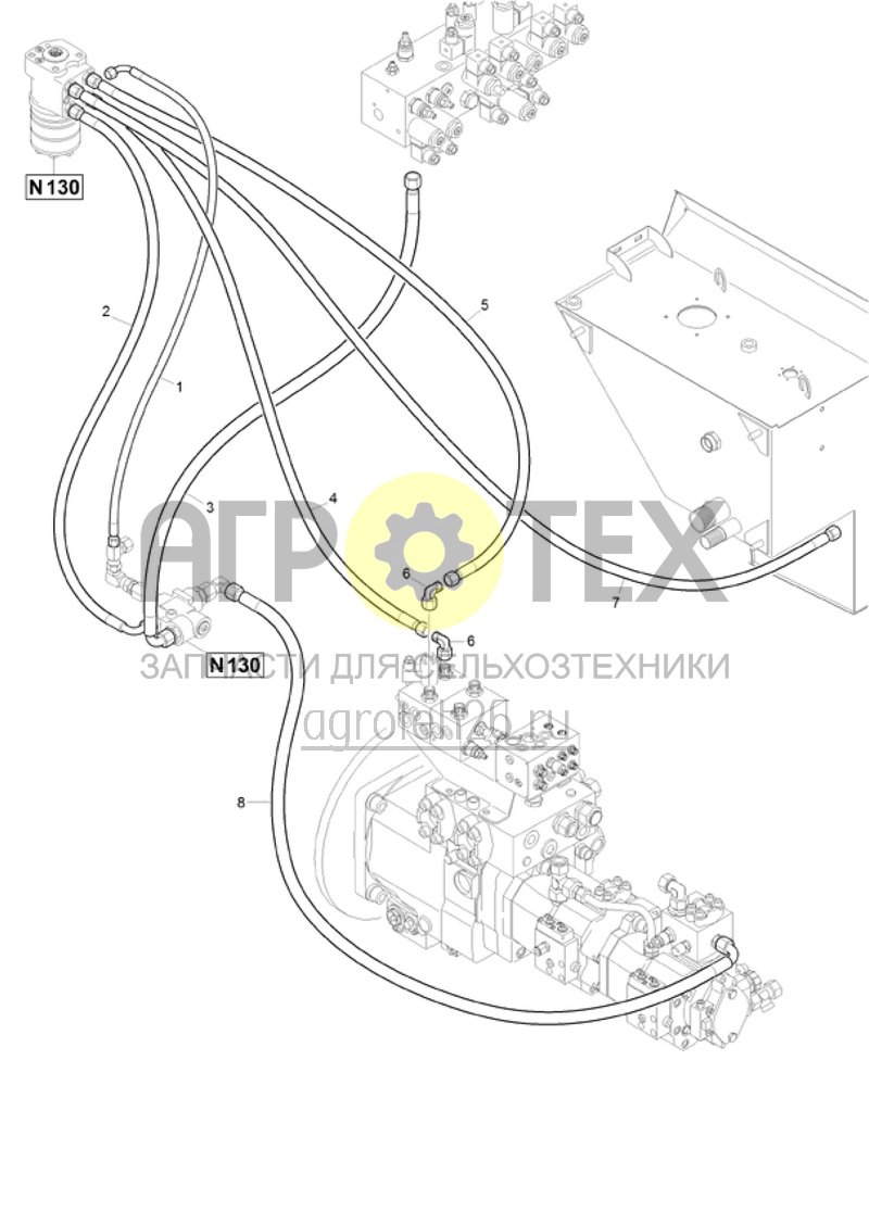 Чертеж  (RUS)Hydraulik Lenkorbitrol / Prioritaetsventil (ETB-022107) 