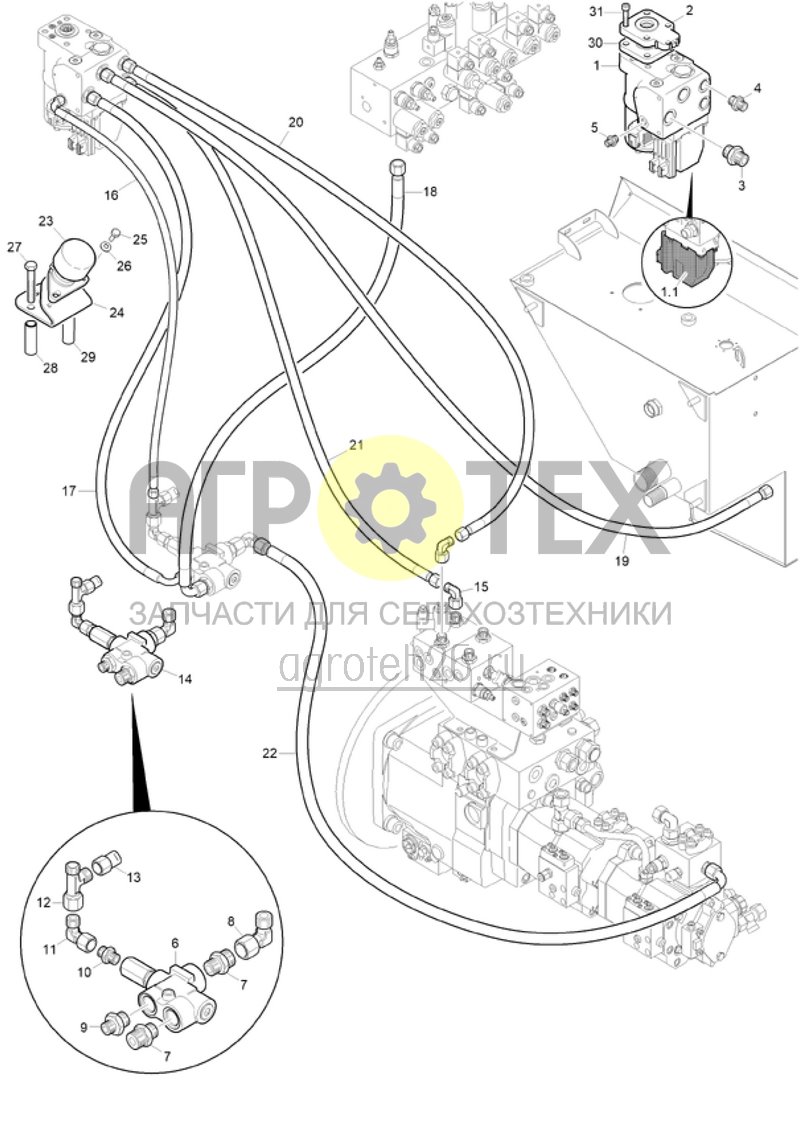  (RUS)Lenkung (automatisch) (ETB-022108)  (№15 на схеме)