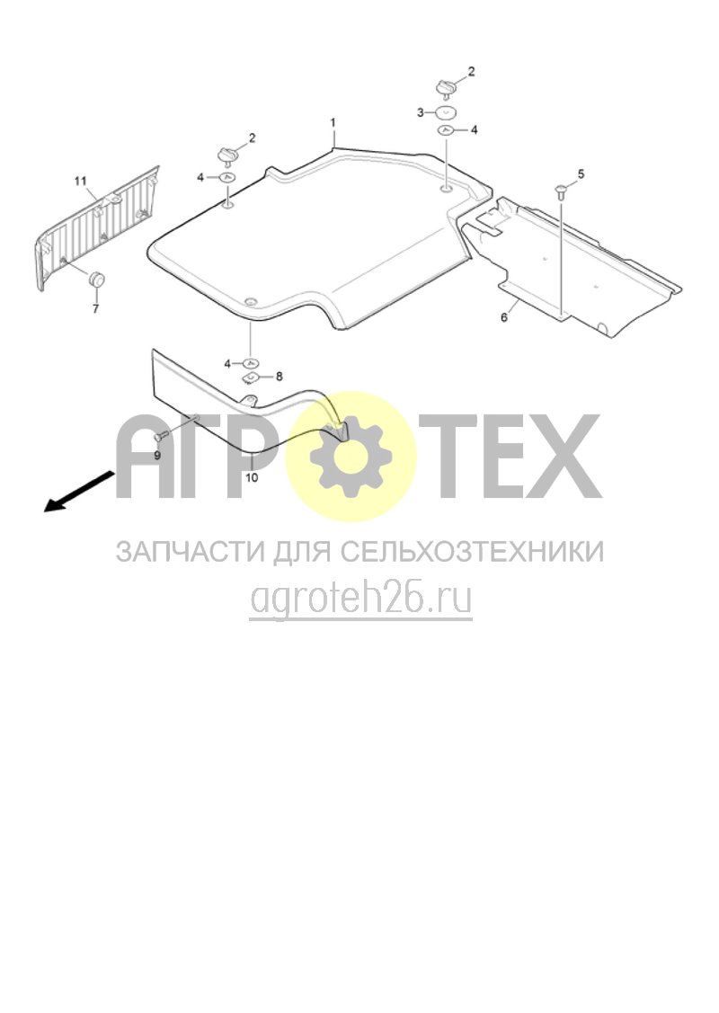  (RUS)Verkleidung (ETB-022131)  (№4 на схеме)