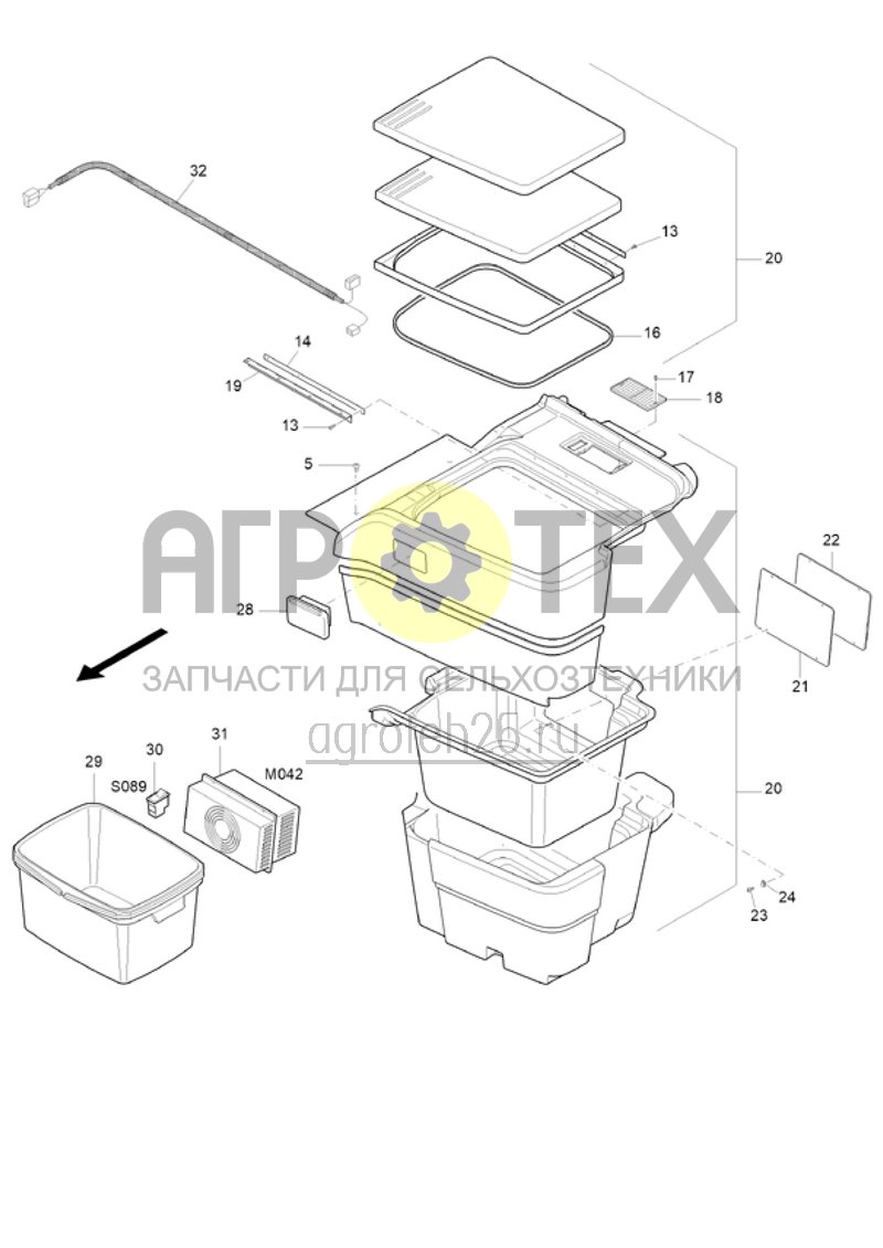 Чертеж  (RUS)Kabine K?hlbox (ETB-022145) 