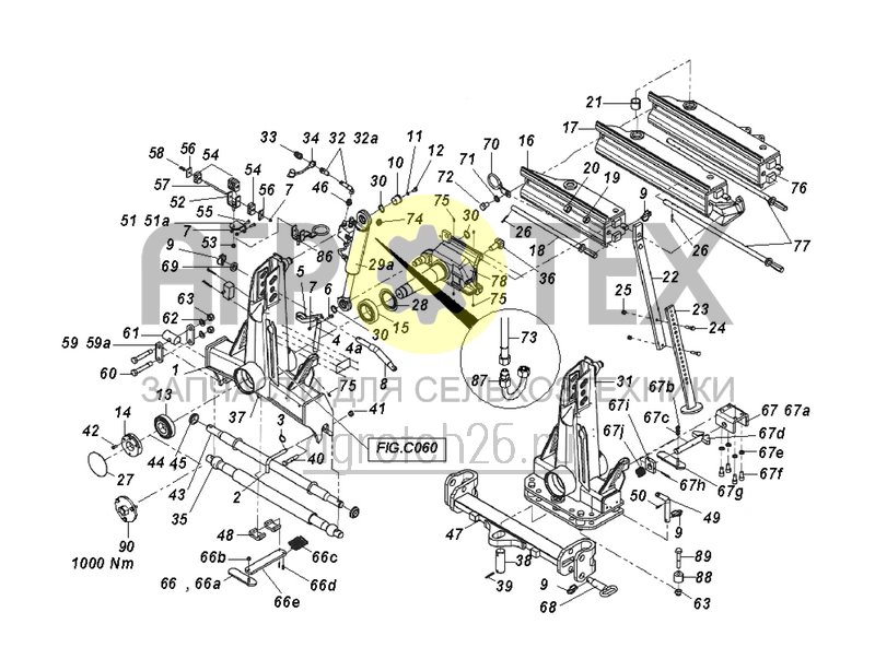  (RUS)hydraulische Wendevorrichtung M (2) (ETB-022170)  (№70 на схеме)