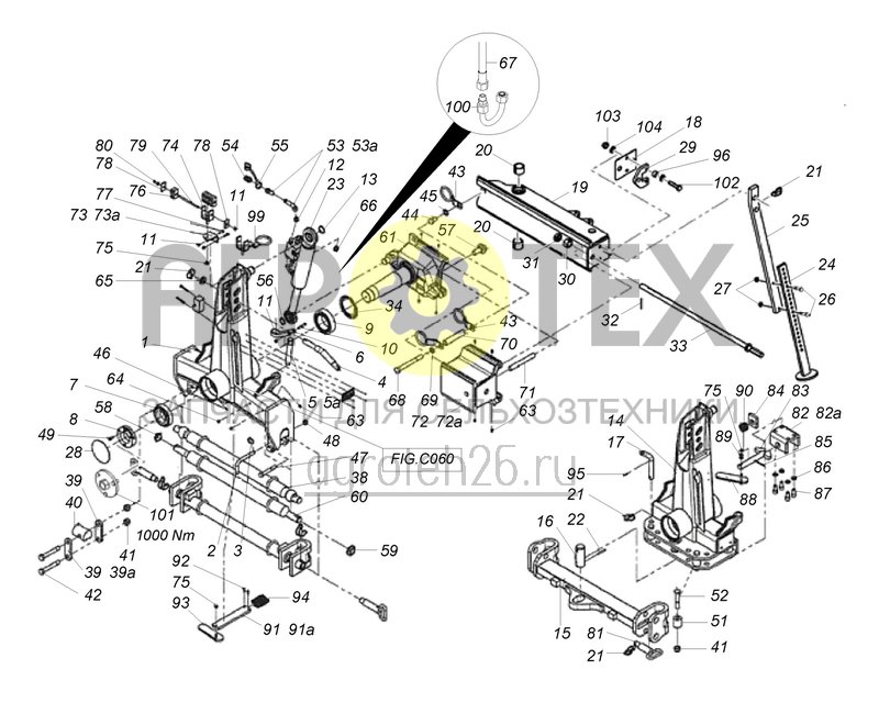 Чертеж  (RUS)hydraulische Wendevorrichtung XM (bis 4-scharig) (2) (ETB-022250) 