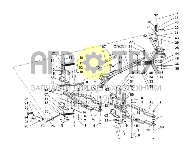 Чертеж  (RUS)Packerarm - mechanisch / hydraulisch (ETB-022299) 