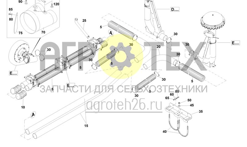  Подающая линия 12001-15001-C / воздухораспределитель (ETB-022413)  (№20 на схеме)