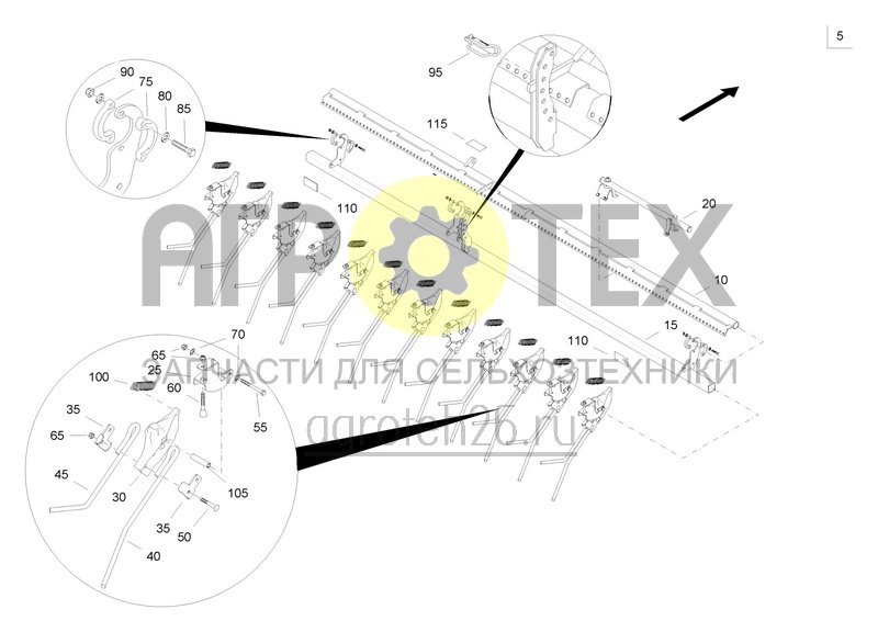  Выравниватель Exakt 3000 S 1200/S 15000 - отдельные детали (ETB-022459)  (№95 на схеме)