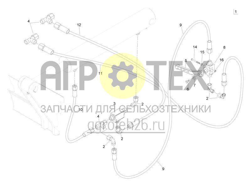  Гидр. детали рыхлитель колеи трактора &lt;8000L (ETB-022516)  (№11 на схеме)