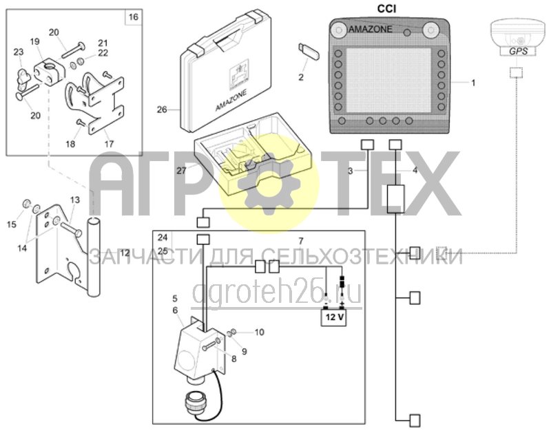 Чертеж  (RUS)Terminalpaket ISOBUS CCI-100 (ETB-022620) 