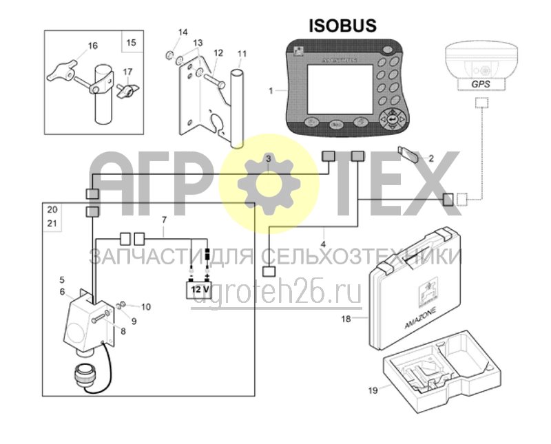 Чертеж  (RUS)Terminalpaket ISOBUS AMATRON 3 (ETB-022621) 