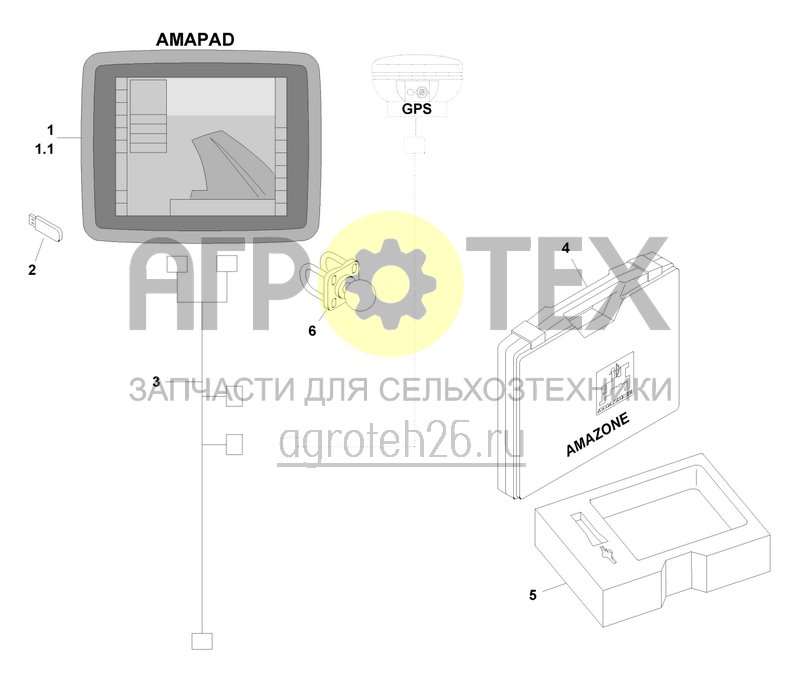 Чертеж  (RUS)Terminalpaket ISOBUS AMAPAD (ETB-022622) 