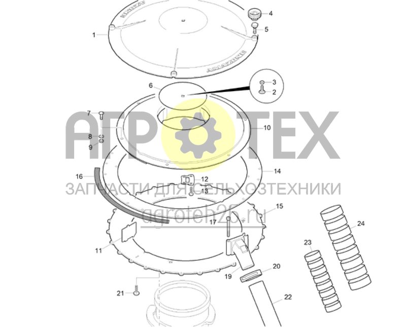 Чертеж  (RUS)Segmentverteilerkopf 26 (ETB-022654) 