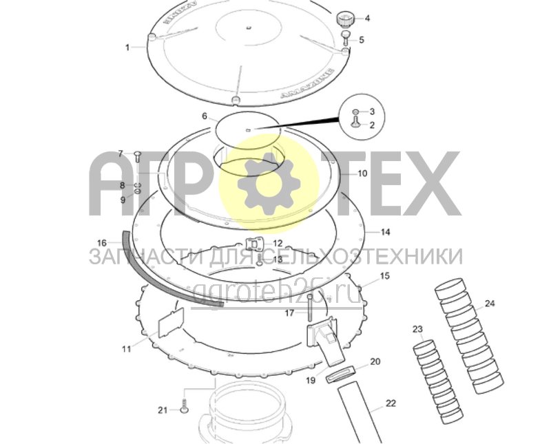 Чертеж  (RUS)Segmentverteilerkopf 28 (ETB-022655) 