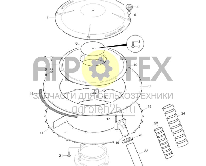 Чертеж  (RUS)Segmentverteilerkopf 32 (ETB-022656) 