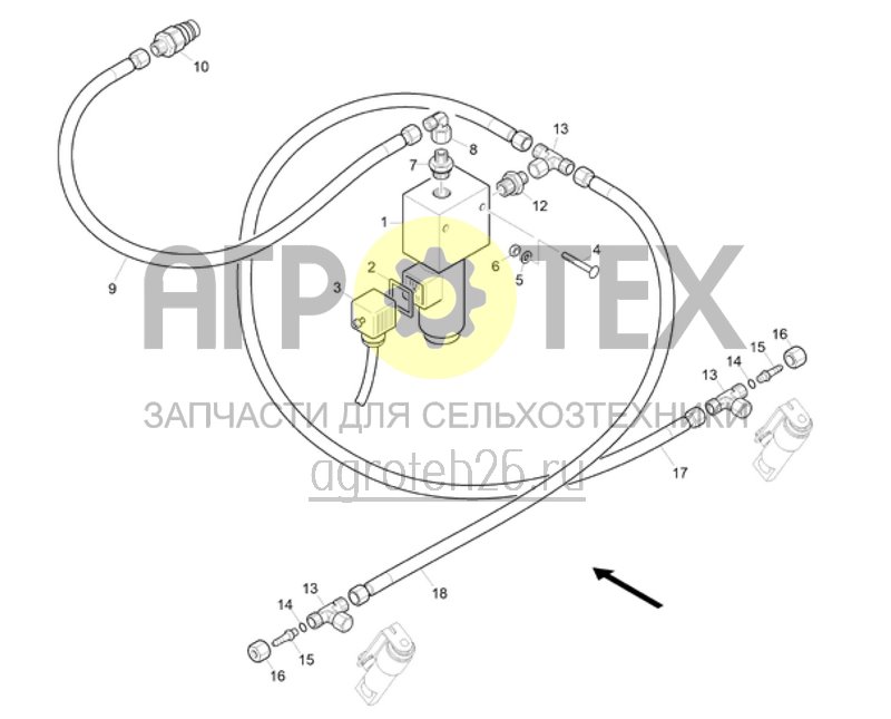  (RUS)Hydraulik Fahrgassenmarkierung (ETB-022665)  (№3 на схеме)