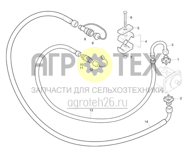 Чертеж  (RUS)Hydraulikantrieb Gebl?se (ETB-022670) 