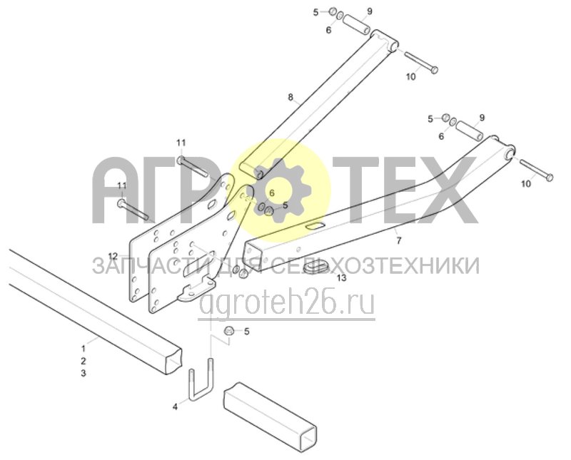 Чертеж  (RUS)Striegelanbindung (ETB-022673) 