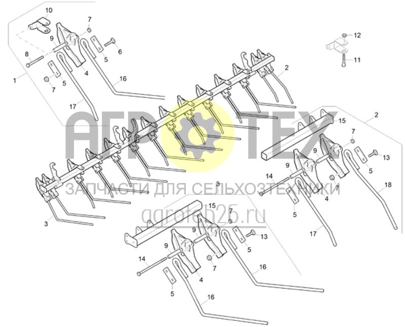 Чертеж  (RUS)Exaktstriegel 3000 f?r Reihenabstand 125 mm (2) (ETB-022676) 