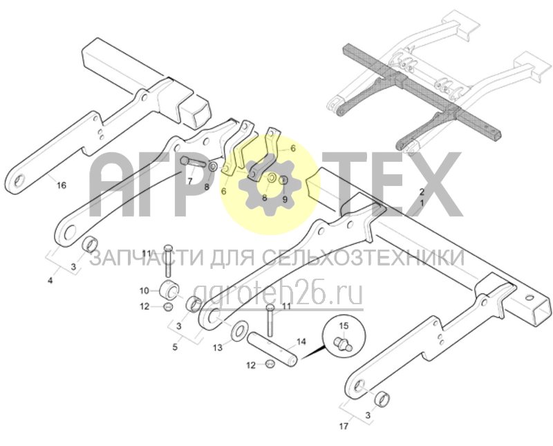  Установка кронштейна дисков (ETB-022821)  (№14 на схеме)