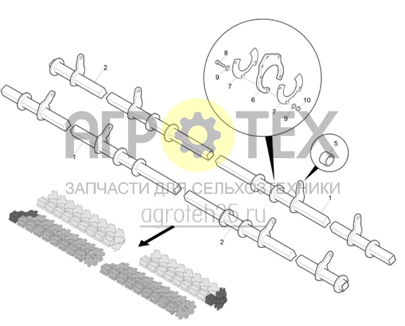  Кронштейн дисков Ceus 6000-2TX (ETB-022884)  (№6 на схеме)