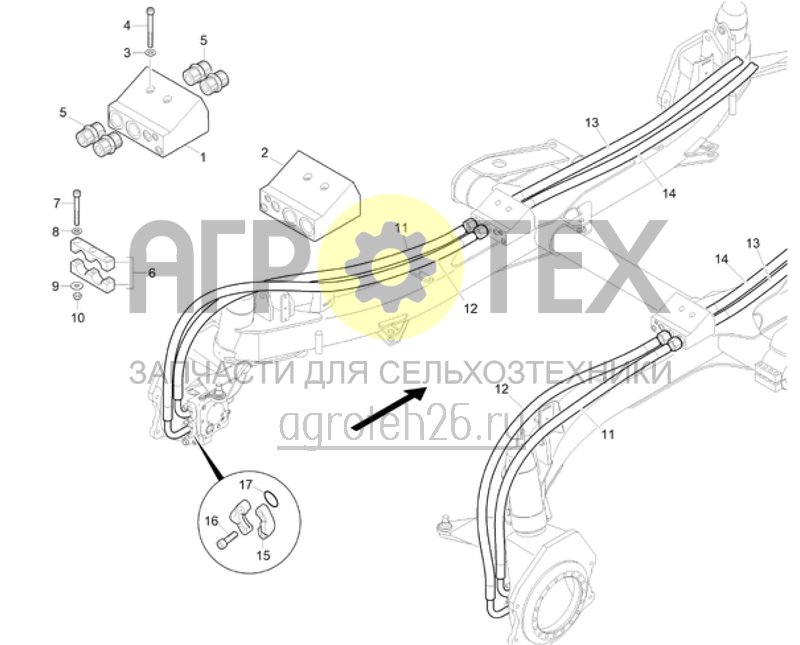  Ходовая часть для Pantera W Standard / Pantera W+ (7) (ETB-023055)  (№17 на схеме)