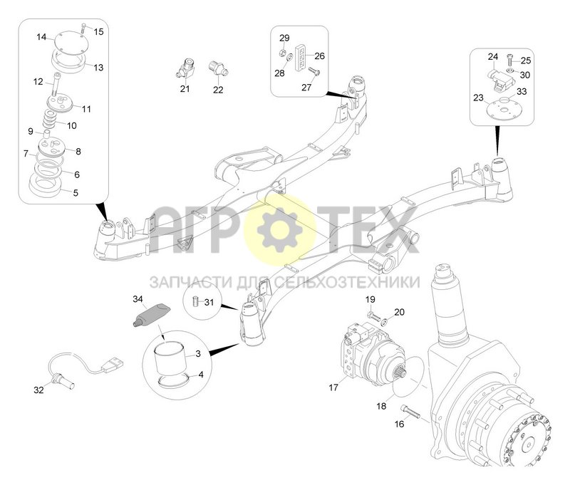  Ходовая часть для Pantera H Standard / Pantera H+ (2) (ETB-023057)  (№3 на схеме)