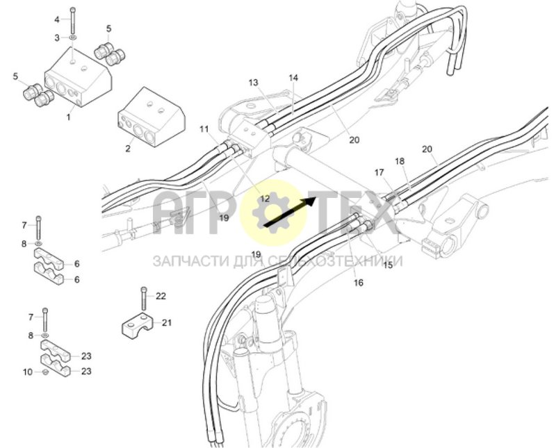 Чертеж  Ходовая часть для Pantera H Standard / Pantera H+ (10) (ETB-023065) 