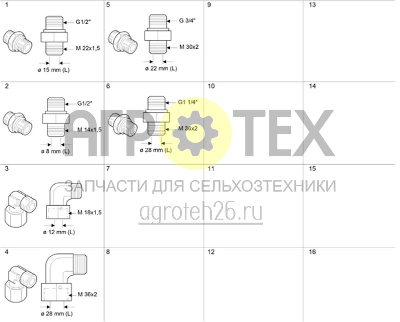 Чертеж  Резьбовые соединения 'оцинкованные' (4) (ETB-023141) 