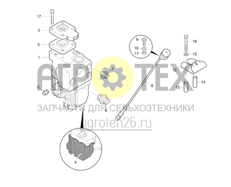 Чертеж  Автоматическое рулевое управление с набором Steer Ready (ETB-023156) 