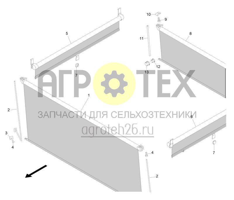 Чертеж  Солнцезащитная шторка (ETB-023197) 