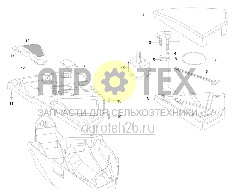 Чертеж  Пульт управления подлокотник (ETB-023202) 