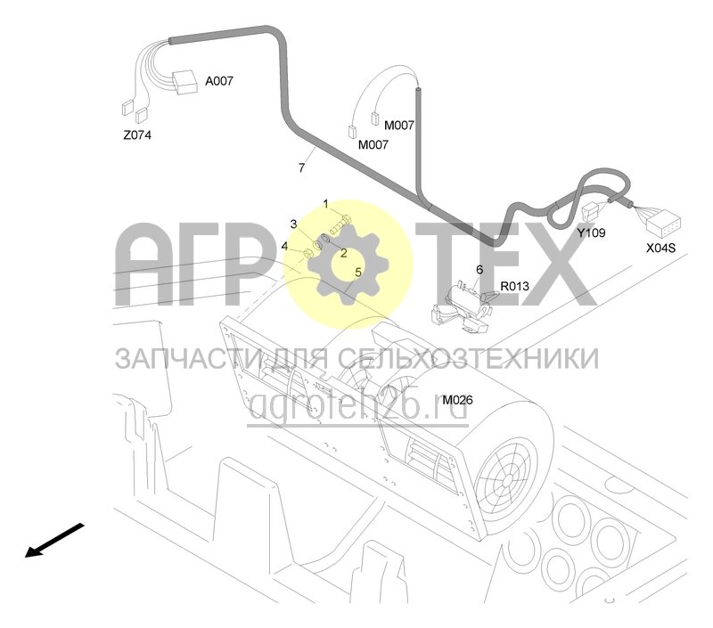 Чертеж  Вентилятор (ETB-023212) 