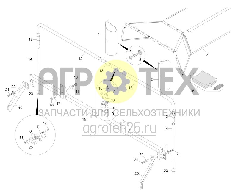  Комплект для подсолнечника (3) (ETB-023221)  (№6 на схеме)