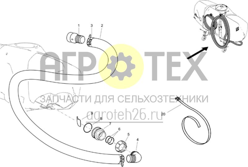  Набор шлангов для FlowControl (1) (ETB-023269)  (№1 на схеме)