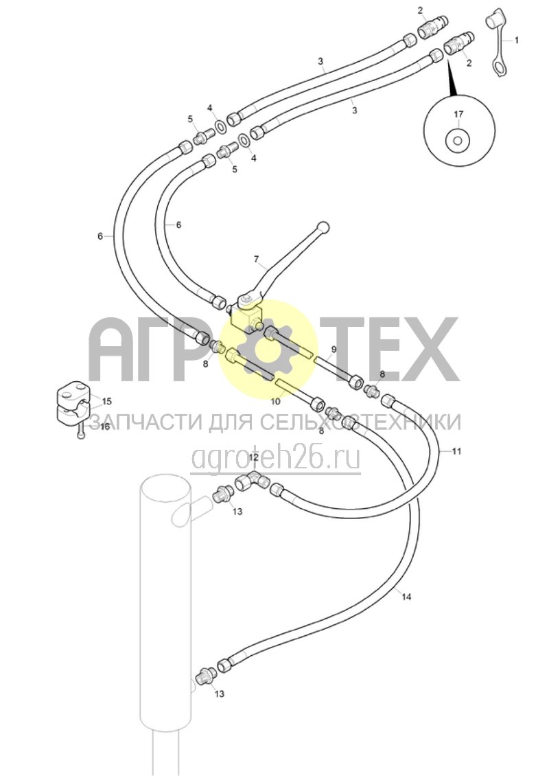  (RUS)Hydraulik Hubachse (ETB-023309)  (№16 на схеме)
