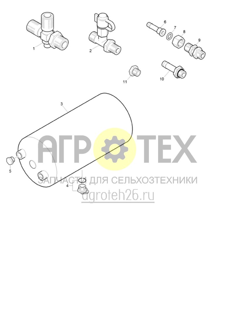 Чертеж  (RUS)Druckluftbremse (2) (ETB-023312) 