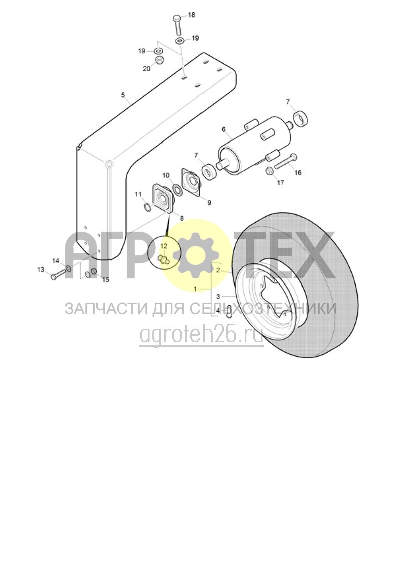 Чертеж  (RUS)Verbreiterung f?r Reifenpackerwalze (ETB-023331) 