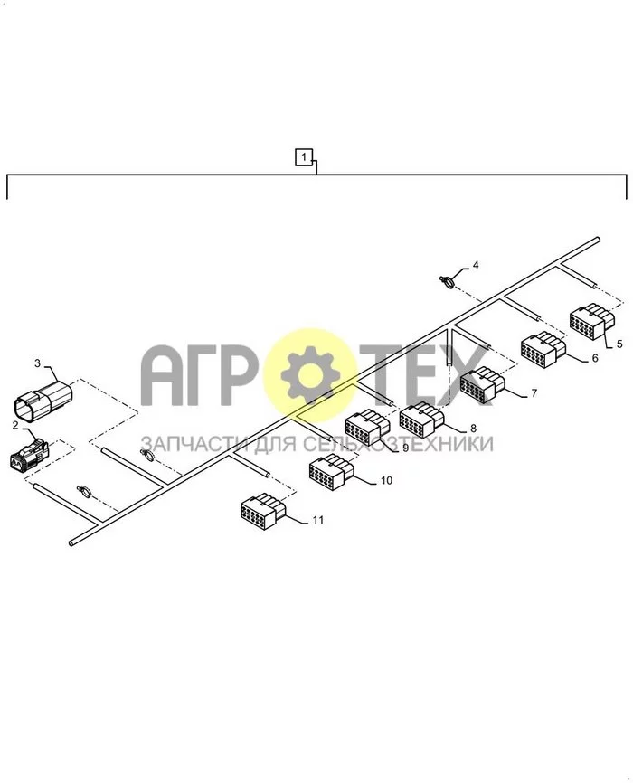 55.510.050[03] - КАБИНА, ЖГУТ ПРОВОДОВ, В СБОРЕ ; (Tech Type) TR270B COMPACT TRACK LOADER - STAGE 5 EU (№4 на схеме)