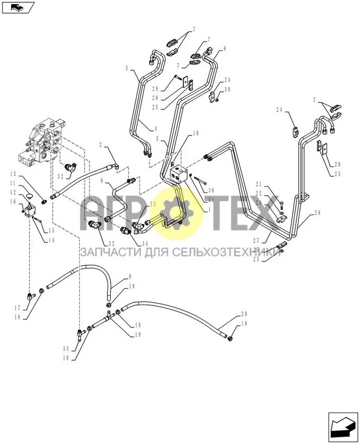 35.701.AX [01] - ПОДКЛЮЧЕНИЕ КЛАПАНА ПОГРУЗЧИКА (SR220,SR250,TR320) (№30 на схеме)