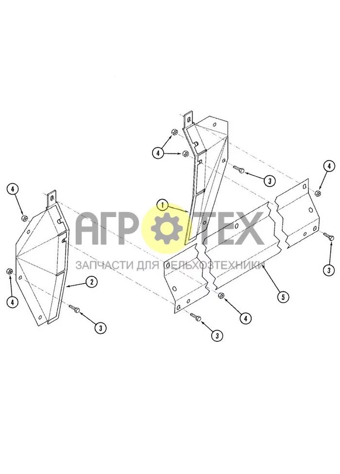 09D-10 - ТОРЦЕВОЙ ДЕФЛЕКТОР ПИТАТЕЛЯ ДЛЯ КОМБАЙНОВ 1420, 1440, 1460 И 1480 (№3 на схеме)