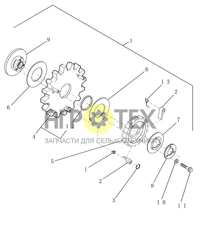 20.14.05[5] - SLIP CLUTCH, POSITIVE REVERSE (№10 на схеме)