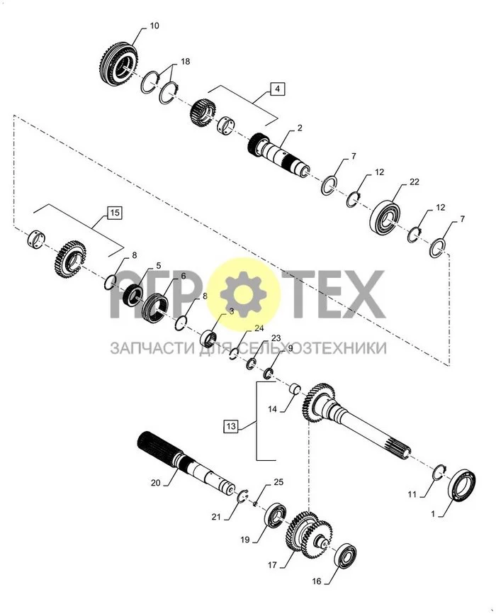 21.160.AN[03] - SPLITTER GEARS, WITH 12' CLUTCH, USE FOR MY16 (№14 на схеме)