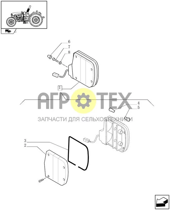 1.75.6/01 - ВЕРСИЯ ДЛЯ СЕВЕРНОЙ АМЕРИКИ - ЗАДНИЙ ФОНАРЬ ПОВОРОТА - L/CAB (АРТИКУЛ 334007) (№7 на схеме)