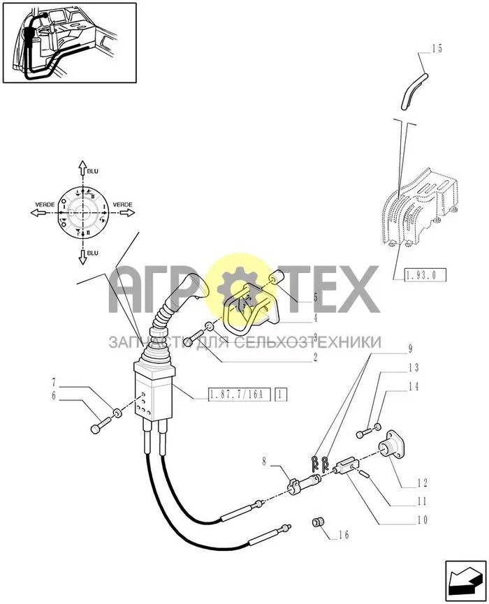 1.82.7/16 - (VAR.723) CONTROL VALVE  JOYSTICK (CLOSED CENTER/CCLS) (№11 на схеме)