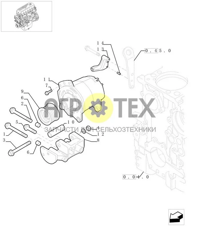 0.40.0[01] - ALTERNATOR (504067189) (№3 на схеме)