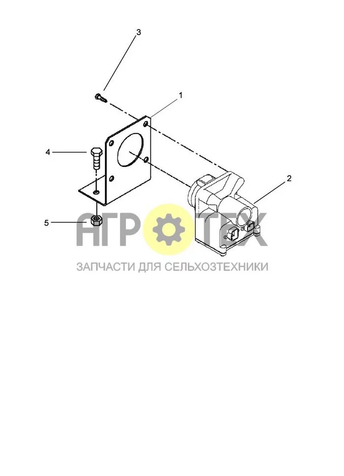 A.50.A[15] - КРЕПЛЕНИЕ РАЗЪЕМА ДЛЯ ЭЛЕКТРООБОРУДОВАНИЯ - AFS, 7000, ТРАКТОРЫ MAGNUM СЕРИЙ 7100, 7200 И 8900 (№4 на схеме)