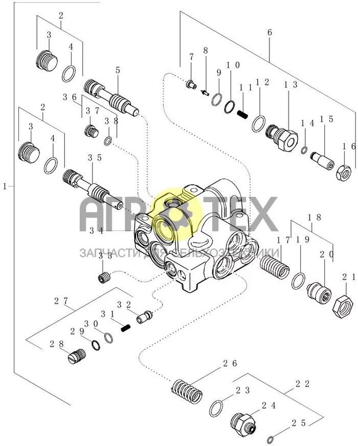 08-16 - PRIORITY AND REGULATOR VALVE ASSEMBLY (№32 на схеме)