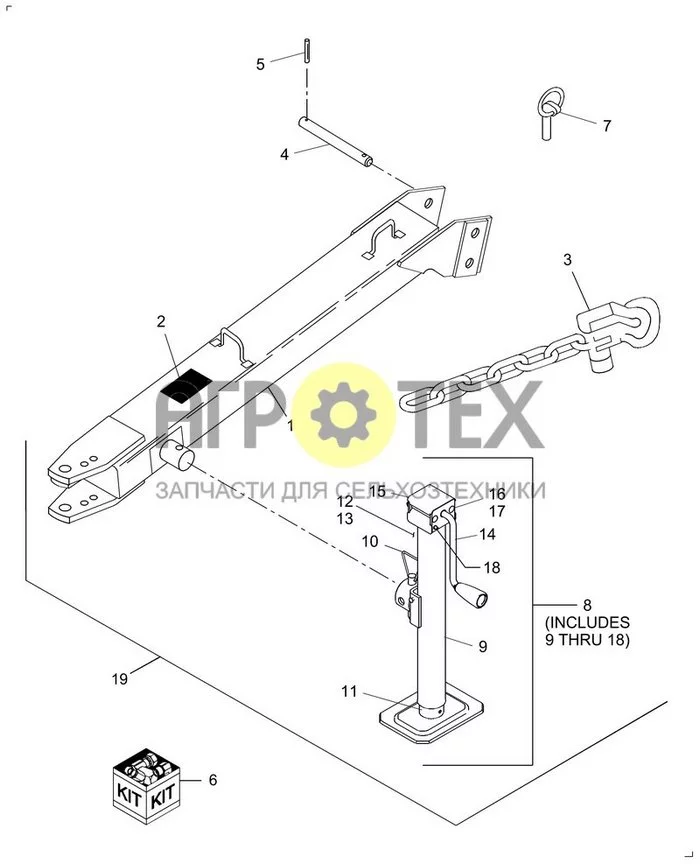 18.03 - NON-TRACTOR TOW BAR (№17 на схеме)