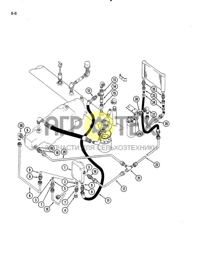 8-08 - ГИДРАВЛИЧЕСКАЯ СИСТЕМА (№9 на схеме)