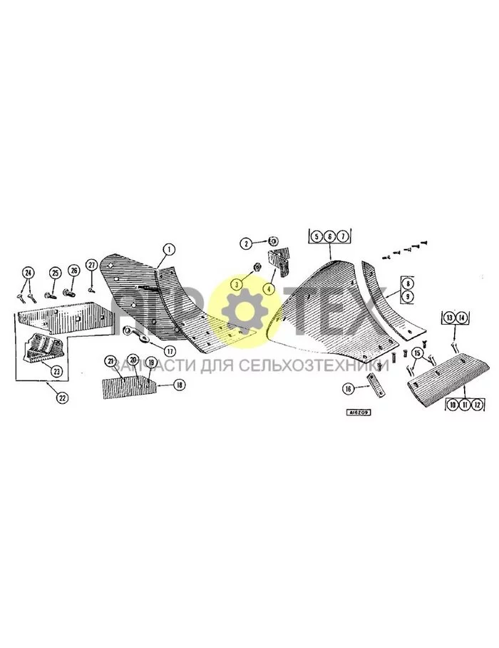 48 - EXHM12, EXHM14, EXHM16, ДЛЯ КАЖДОЙ НИЖНЕЙ ЧАСТИ, 14 ДЮЙМОВ И 16 ДЮЙМОВ, ПРОДОЛЖЕНИЕ (№0 на схеме)