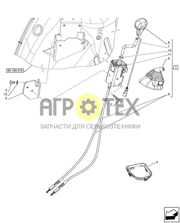 55.512.010 - VAR - 743778, РЕГУЛИРУЮЩИЙ КЛАПАН СРЕДНЕГО МОНТАЖА, ДЖОЙСТИК (№3 на схеме)